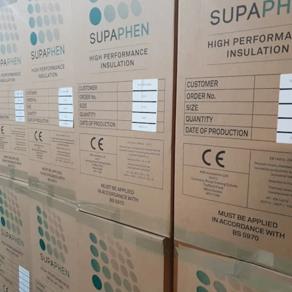 Full Boxes of Supaphen Phenolic Foam Pipe Insulation High Performance Insulation